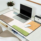 Modern Artwork Green Blue Orange Brown 01 Desk Mat Gallery Image 2