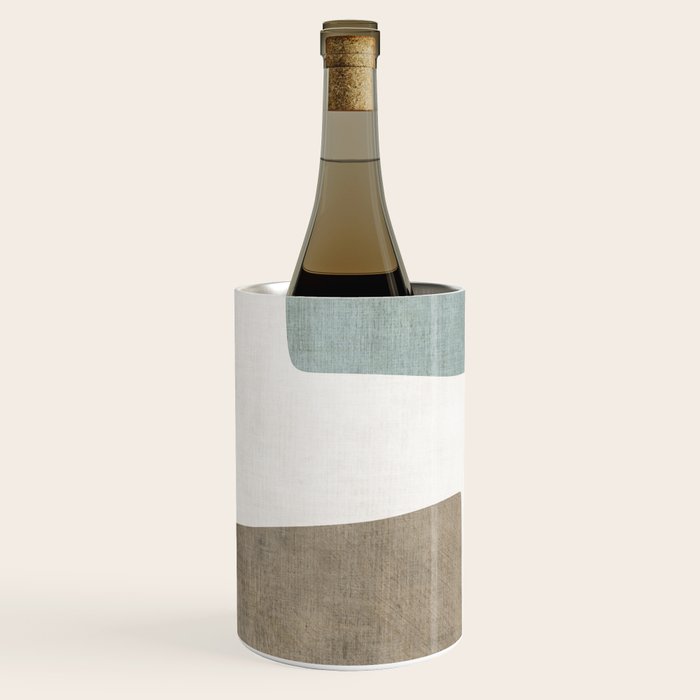 Modern Artwork Green Blue Orange Brown 01 Wine Chiller Gallery Image 2
