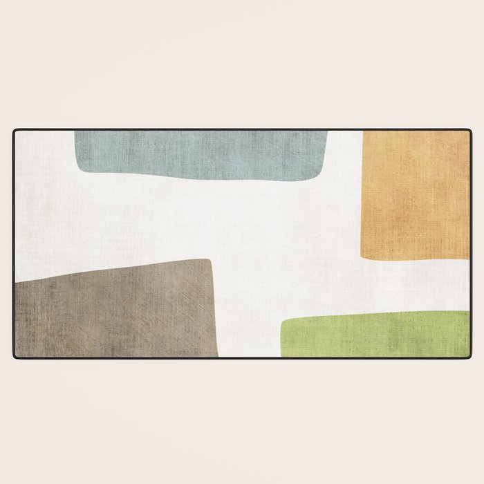 Modern Artwork Green Blue Orange Brown 01 Desk Mat Gallery Image 3