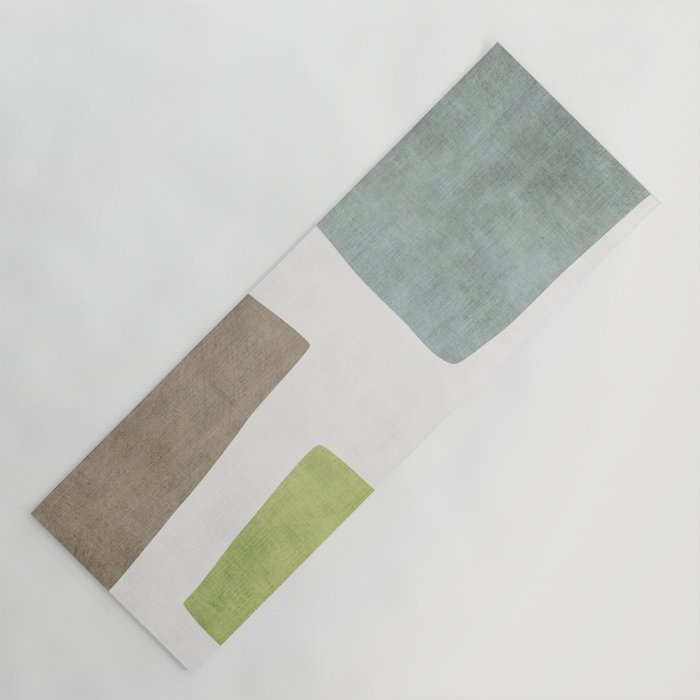 Modern Artwork Green Blue Orange Brown 01 Yoga Mat Gallery Image 1