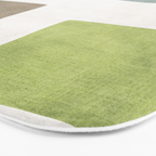 Modern Artwork Green Blue Orange Brown 01 Bath Mat Gallery Image 3