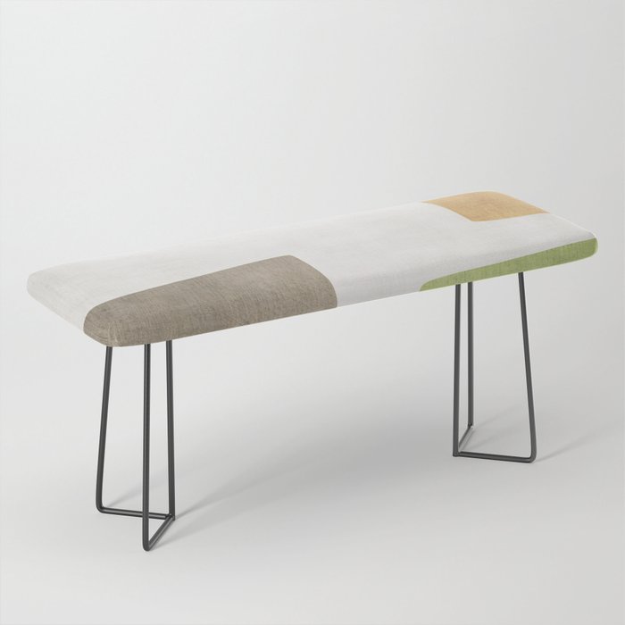 Modern Artwork Green Blue Orange Brown 01 Bench Gallery Image 1
