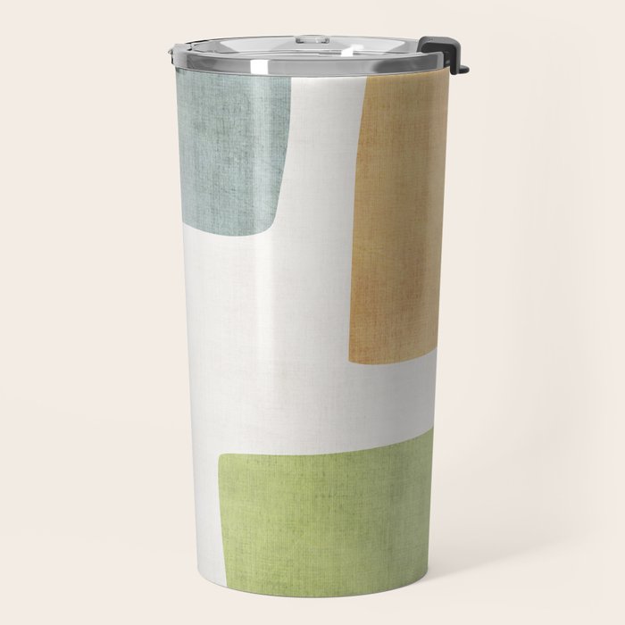Modern Artwork Green Blue Orange Brown 01 Travel Mug Gallery Image 2