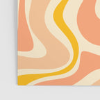 Retro Liquid Swirl Abstract Pattern in Mustard Yellow and Warm Peach Blush Tones Poster Gallery Image 3