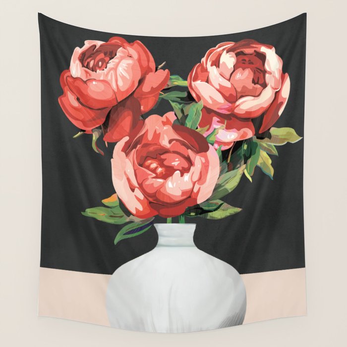 Vase of Flowers 3 Wall Tapestry Gallery Image 4
