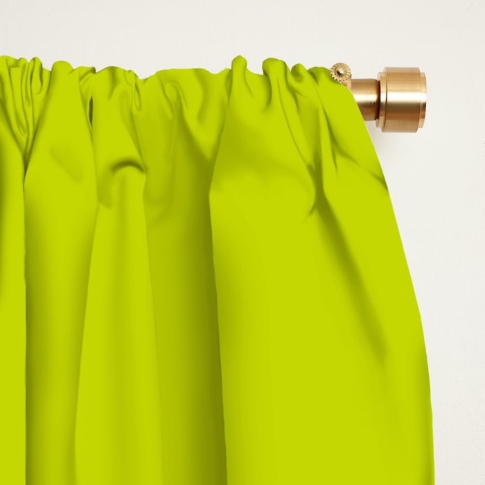 Minimal Arch XXIII Lime Green Modern Geometric Lines Window Curtain Gallery Image 2