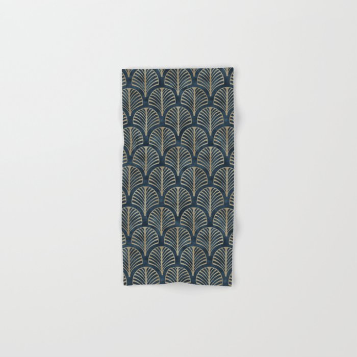 Art Deco, Decorative Fan Leaves Bath Towel Gallery Image 1