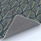 Art Deco, Decorative Fan Leaves Rug Gallery Image 4