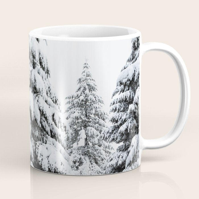 Winter Magic - Snow Covered Fir Trees Pacific Northwest Coffee Mug Gallery Image 1
