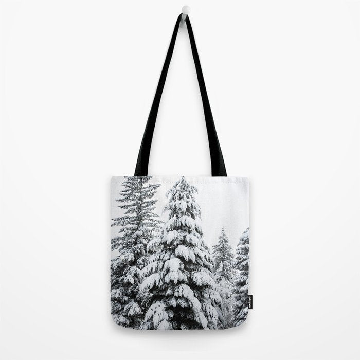 Winter Magic - Snow Covered Fir Trees Pacific Northwest Tote Bag Gallery Image 2