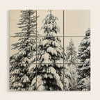 Winter Magic - Snow Covered Fir Trees Pacific Northwest Wood Wall Art Gallery Image 1