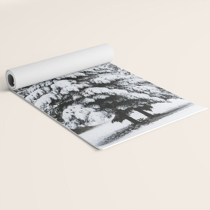 Winter Magic - Snow Covered Fir Trees Pacific Northwest Yoga Mat Gallery Image 2