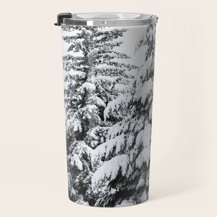 Winter Magic - Snow Covered Fir Trees Pacific Northwest Travel Mug Gallery Image 3