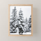 Winter Magic - Snow Covered Fir Trees Pacific Northwest Mini Art Print Gallery Image 1