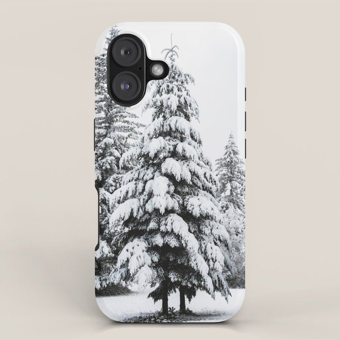 Winter Magic - Snow Covered Fir Trees Pacific Northwest iPhone Case Gallery Image 1