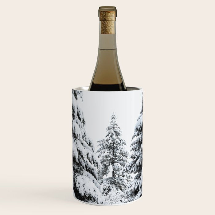 Winter Magic - Snow Covered Fir Trees Pacific Northwest Wine Chiller Gallery Image 3