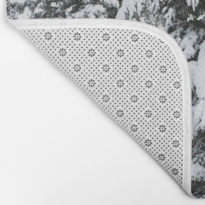 Winter Magic - Snow Covered Fir Trees Pacific Northwest Bath Mat Gallery Image 2