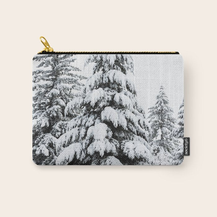 Winter Magic - Snow Covered Fir Trees Pacific Northwest Carry All Pouch Gallery Image 1