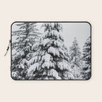 Winter Magic - Snow Covered Fir Trees Pacific Northwest Laptop Sleeve Gallery Image 1