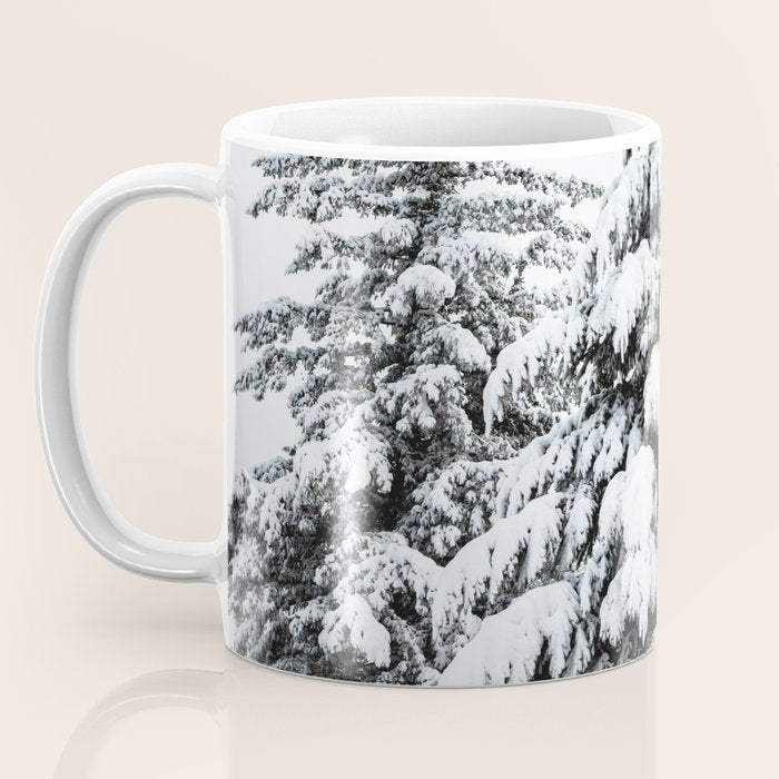 Winter Magic - Snow Covered Fir Trees Pacific Northwest Coffee Mug Gallery Image 3