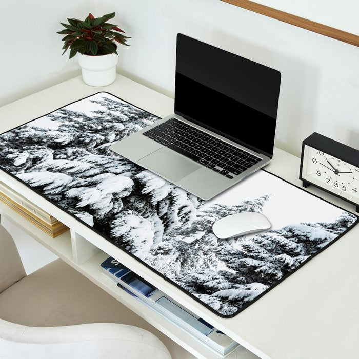 Winter Magic - Snow Covered Fir Trees Pacific Northwest Desk Mat Gallery Image 2
