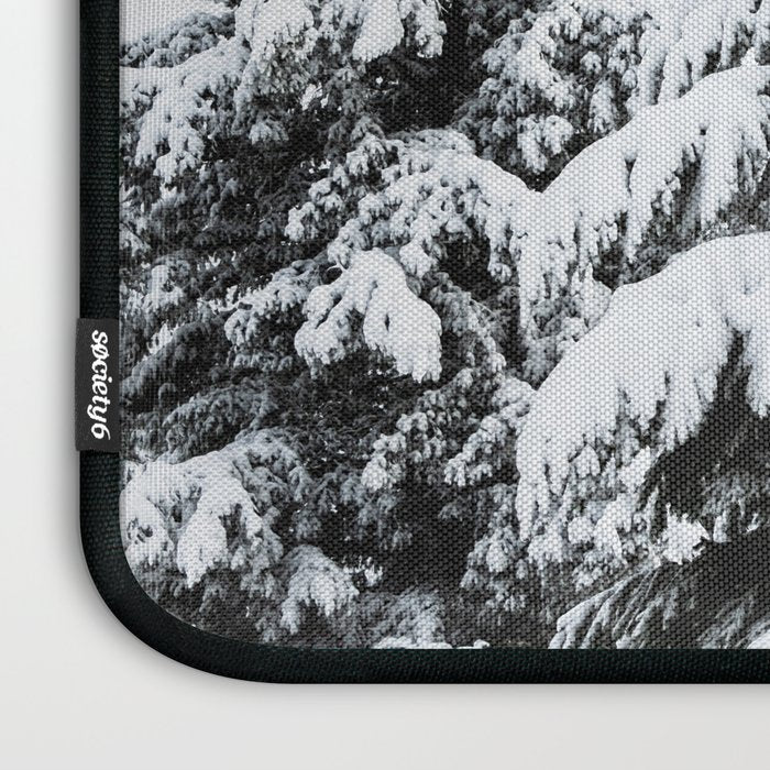 Winter Magic - Snow Covered Fir Trees Pacific Northwest Laptop Sleeve Gallery Image 3