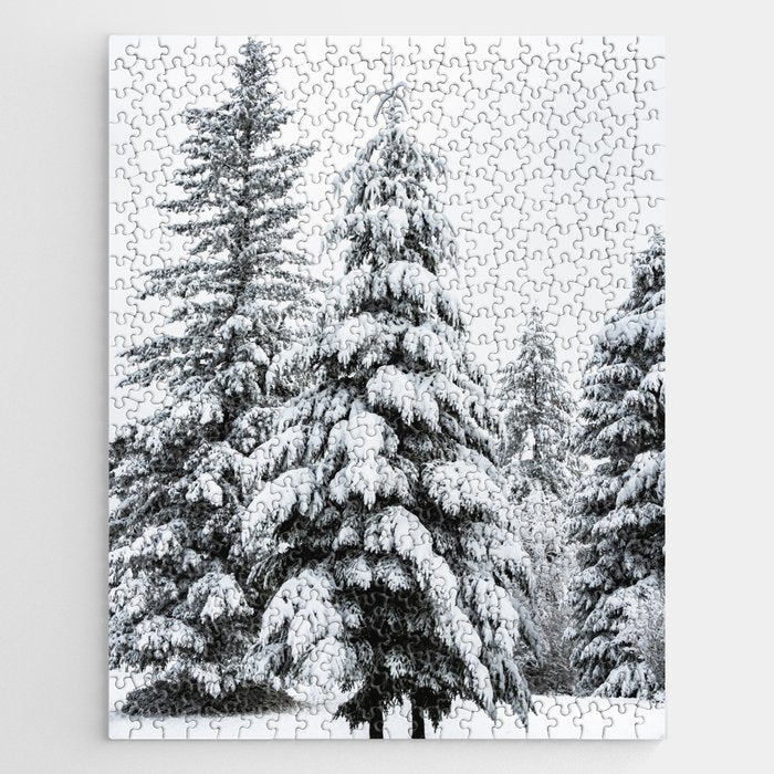 Winter Magic - Snow Covered Fir Trees Pacific Northwest Jigsaw Puzzle Gallery Image 1