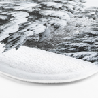Winter Magic - Snow Covered Fir Trees Pacific Northwest Bath Mat Gallery Image 3