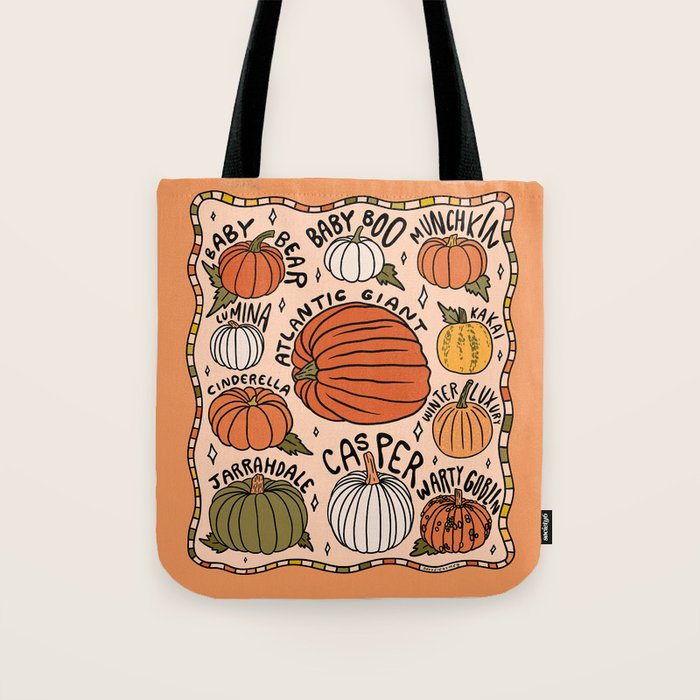 Types of Pumpkins Tote Bag Gallery Image 1