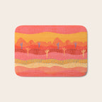 Vintage Western Desert Landscape in Warm Sunrise Bath Mat Gallery Image 1