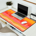 Vintage Western Desert Landscape in Warm Sunrise Desk Mat Gallery Image 2