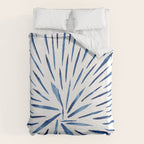 Indigo Sparks | Watercolor Pattern Duvet Cover Gallery Image 6