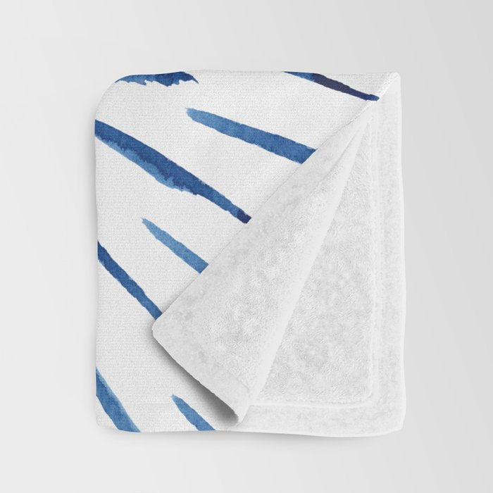 Indigo Sparks | Watercolor Pattern Throw Blanket Gallery Image 3