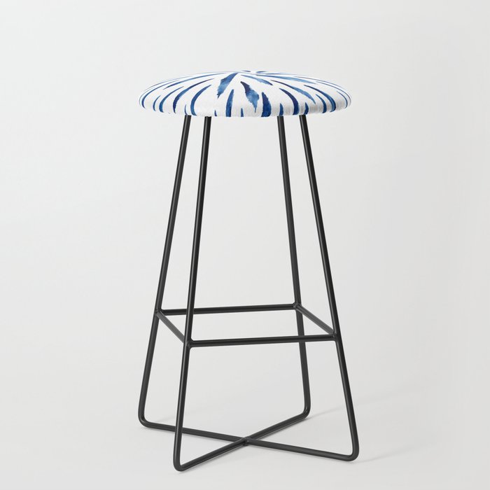 Indigo Sparks | Watercolor Pattern Stool Gallery Image 1