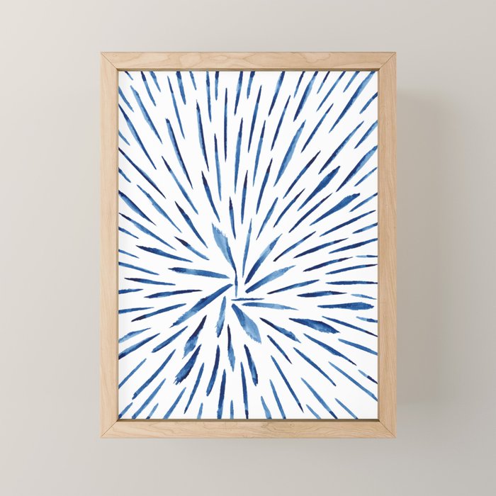 Indigo Sparks | Watercolor Pattern Mini Art Print Gallery Image 1