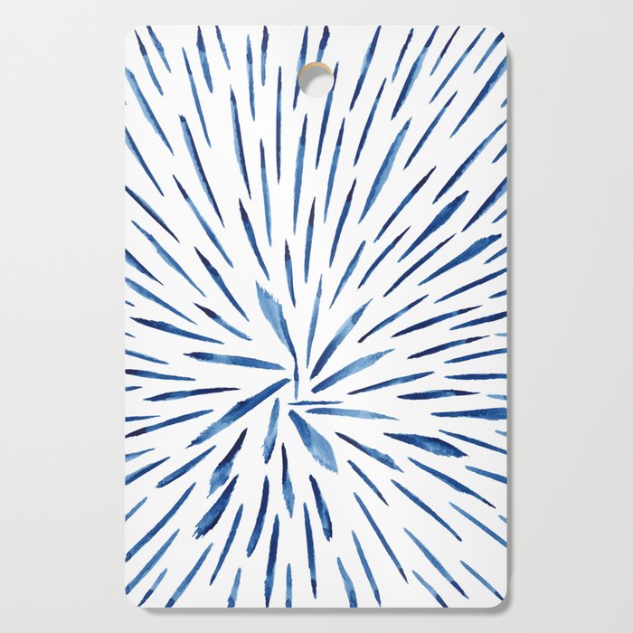 Indigo Sparks | Watercolor Pattern Cutting Board Gallery Image 1