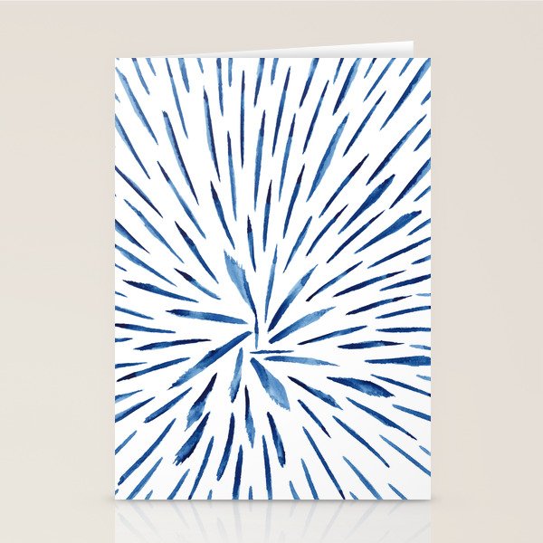 Indigo Sparks | Watercolor Pattern Stationery Card Gallery Image 2