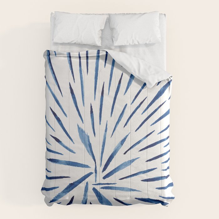 Indigo Sparks | Watercolor Pattern Comforter Gallery Image 6