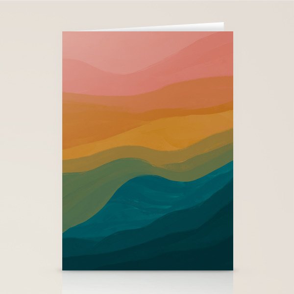 Desert Mountains In Color Stationery Card Gallery Image 1