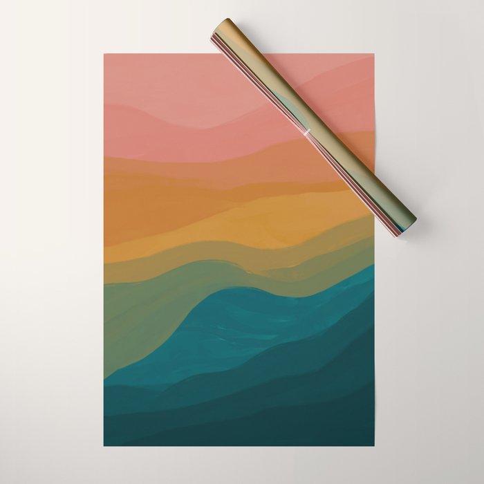 Desert Mountains In Color Wrapping Paper Gallery Image 1