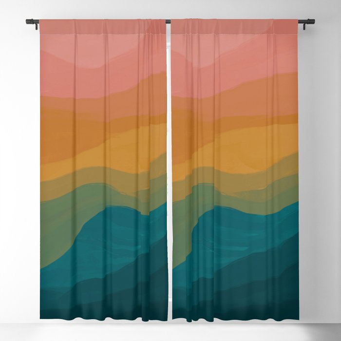 Desert Mountains In Color Window Curtain Gallery Image 5