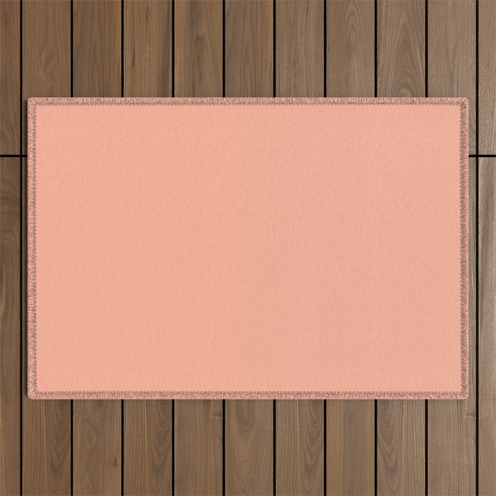 Simply Sweet Peach Coral Outdoor Rug Gallery Image 1
