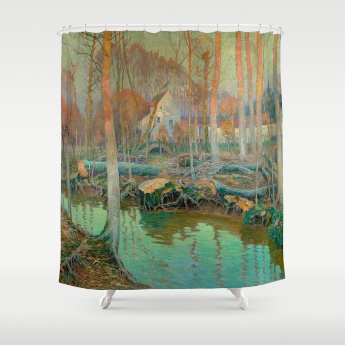 The Old Mill in Giverny, 1899 Shower Curtain Gallery Image 1