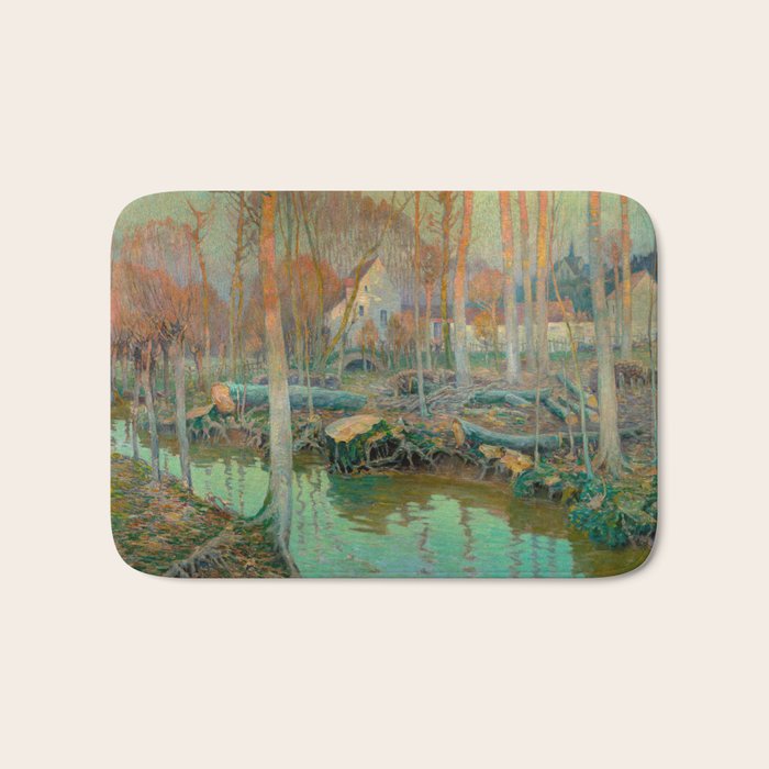 The Old Mill in Giverny, 1899 Bath Mat Gallery Image 1