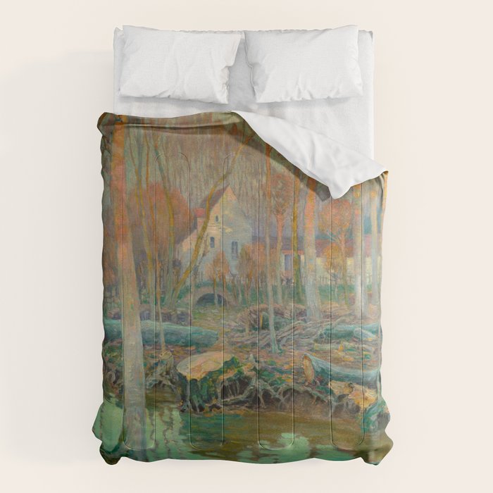 The Old Mill in Giverny, 1899 Comforter Gallery Image 1