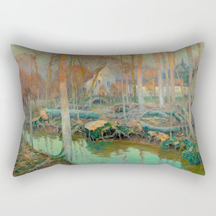 The Old Mill in Giverny, 1899 Rectangular Pillow Gallery Image 2