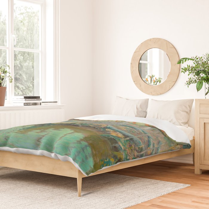 The Old Mill in Giverny, 1899 Duvet Cover Gallery Image 2