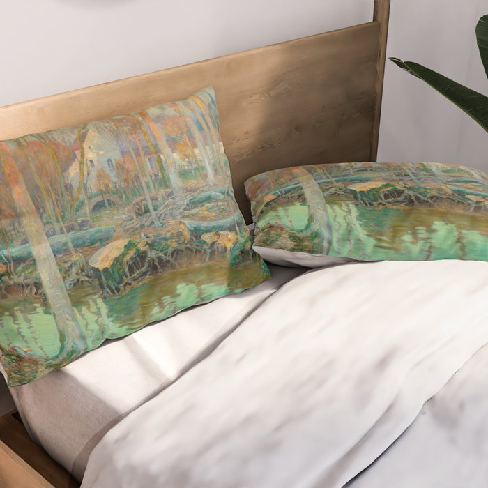 The Old Mill in Giverny, 1899 Pillow Sham Gallery Image 2