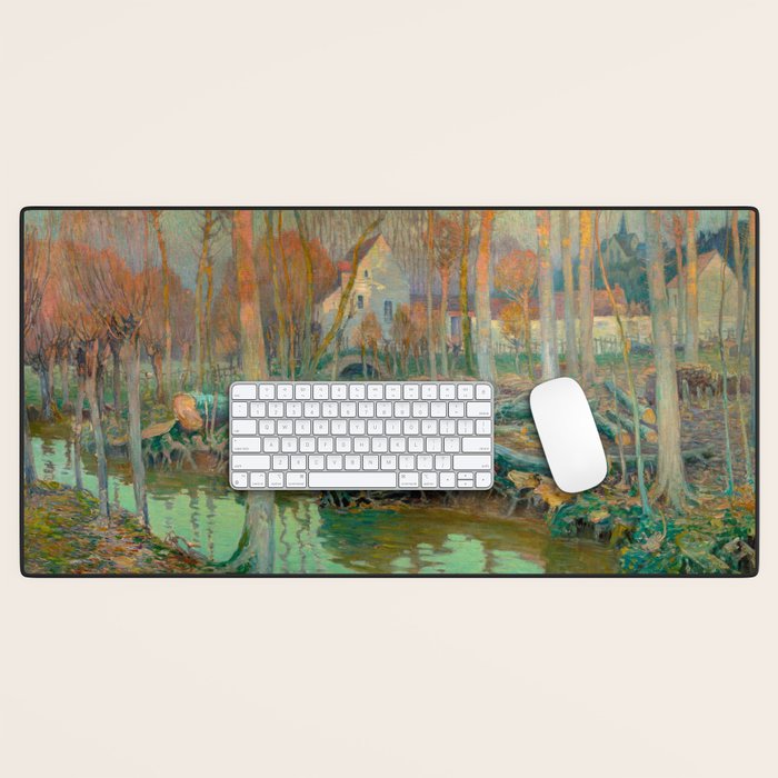 The Old Mill in Giverny, 1899 Desk Mat Gallery Image 1