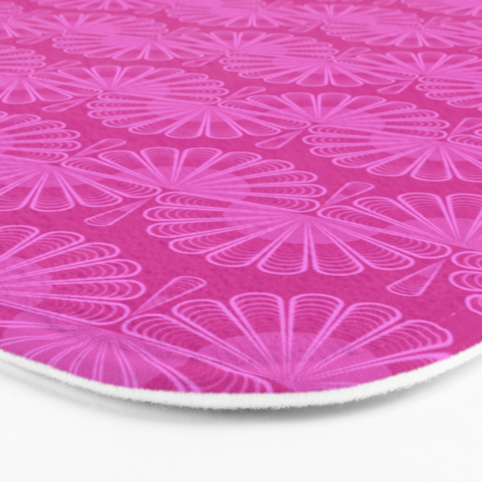 Pink neon bright geometric pattern  Bath Mat Gallery Image 3